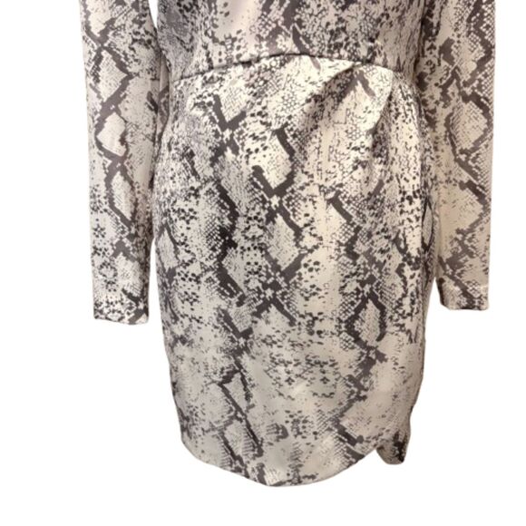 Gianni Bini Python Snakeskin‎ Print Mini Dress Shoulder Pads Structured Size 6 - Picture 3 of 6